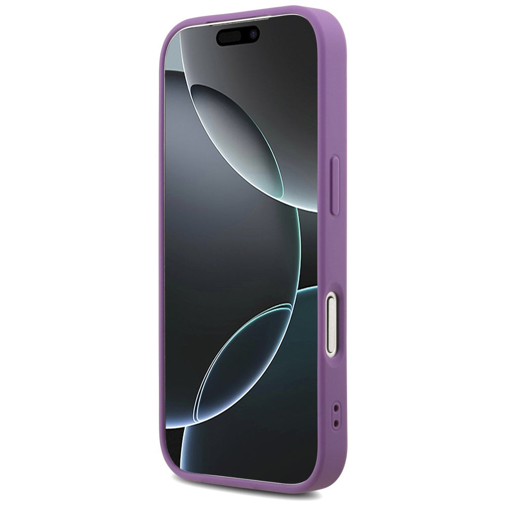 Husa pentru Apple iPhone 17 Pro Max, Guess, Fixed Glitter Big 4G, Mov