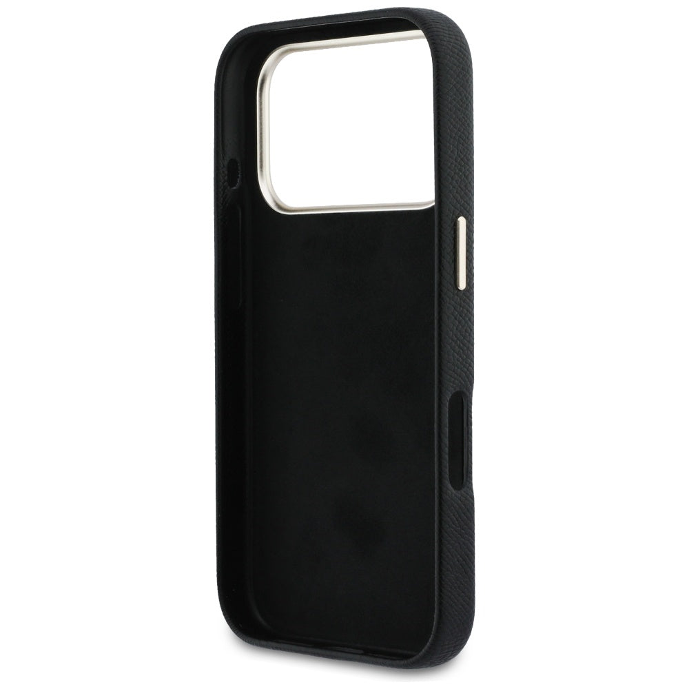 Husa pentru Apple iPhone 17 Pro Max, Guess, Resin Logo, Neagra