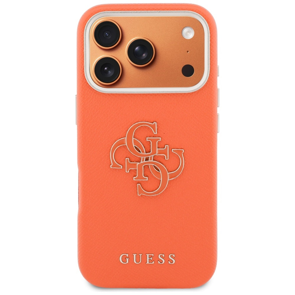 Husa pentru Apple iPhone 17 Pro Max, GUESS, Resin Logo, Portocalie