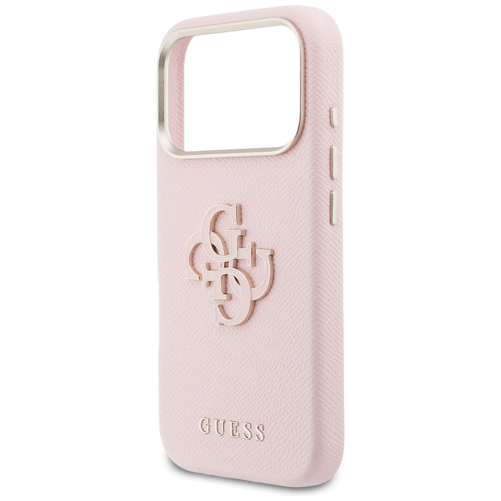 Husa pentru Apple iPhone 17 Pro Max, Guess, Resin Logo, Roz