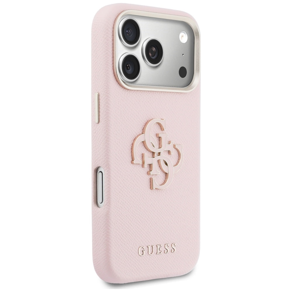 Husa pentru Apple iPhone 17 Pro Max, Guess, Resin Logo, Roz