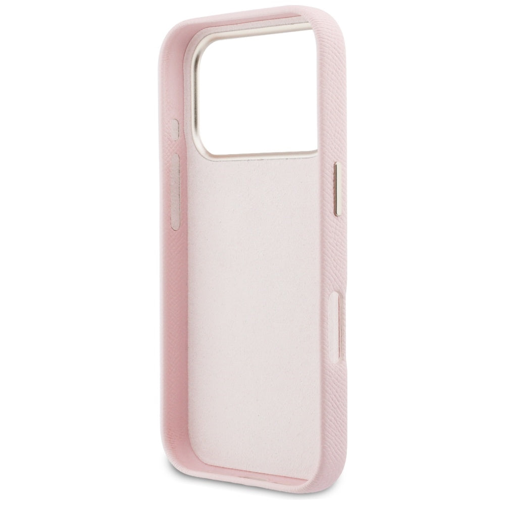 Husa pentru Apple iPhone 17 Pro Max, Guess, Resin Logo, Roz
