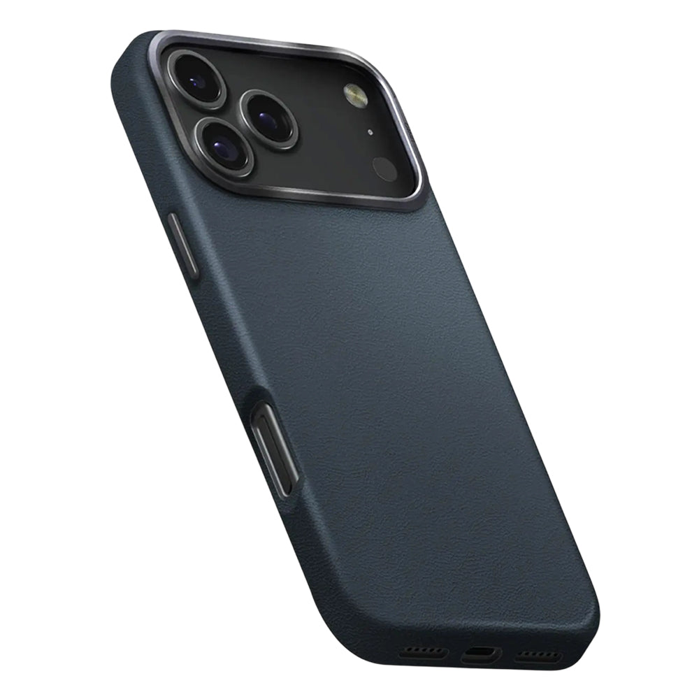 Husa pentru Apple iPhone 17 Pro Max, UNIQ, Lyden Leatherette, Albastra