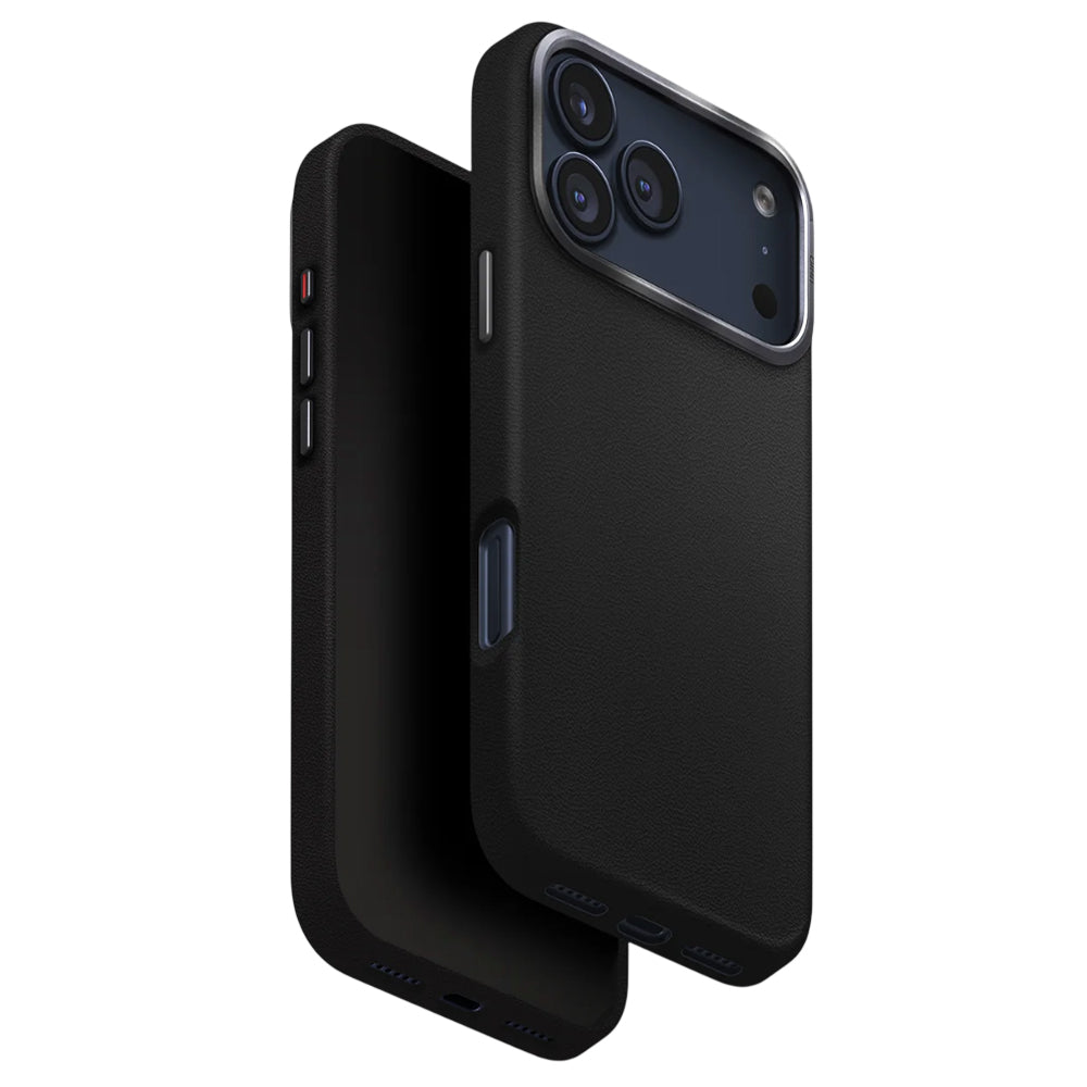 Husa pentru Apple iPhone 17 Pro Max, UNIQ, Lyden Leatherette, Neagra