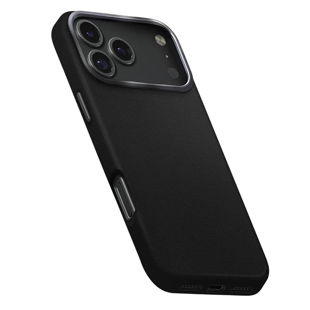 Husa pentru Apple iPhone 17 Pro, UNIQ, Lyden Leatherette, Neagra