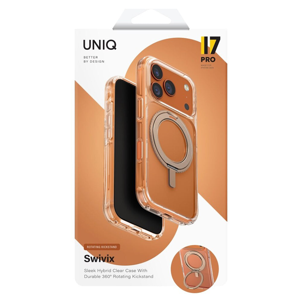 Husa pentru Apple iPhone 17 Pro, UNIQ, Swivix, Aurie