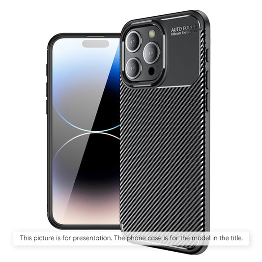 Husa pentru Apple iPhone 17, Techsuit, CarbonFiber, Neagra