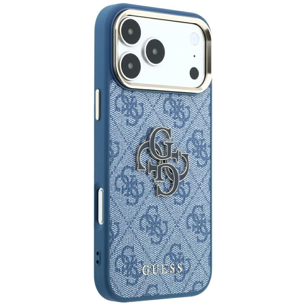 Husa pentru Apple iPhone 18 Pro / 17 Pro, Guess, 4G Big Resin Logo, Albastra