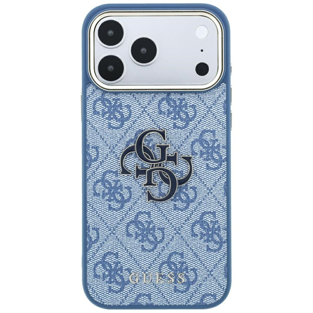 Husa pentru Apple iPhone 18 Pro / 17 Pro, Guess, 4G Big Resin Logo, Albastra