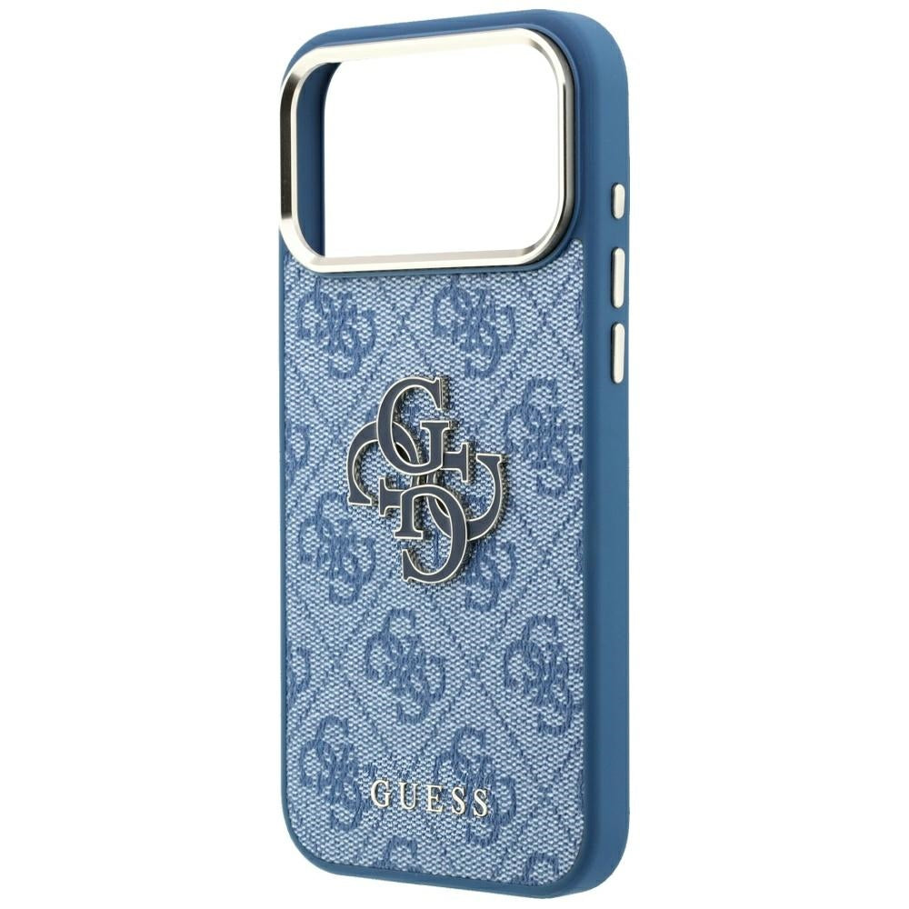 Husa pentru Apple iPhone 18 Pro / 17 Pro, Guess, 4G Big Resin Logo, Albastra