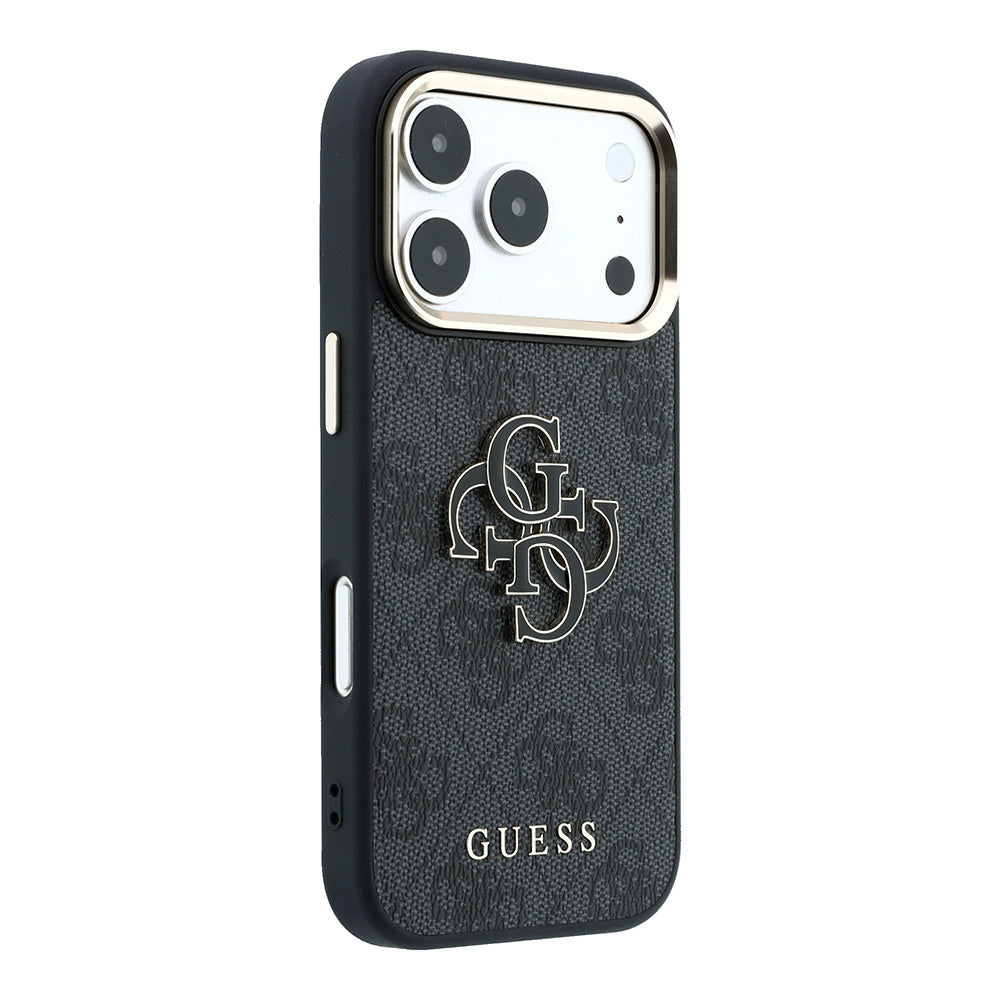 Husa pentru Apple iPhone 18 Pro / 17 Pro, Guess, 4G Big Resin Logo, Neagra