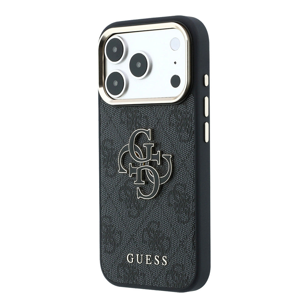 Husa pentru Apple iPhone 18 Pro / 17 Pro, Guess, 4G Big Resin Logo, Neagra