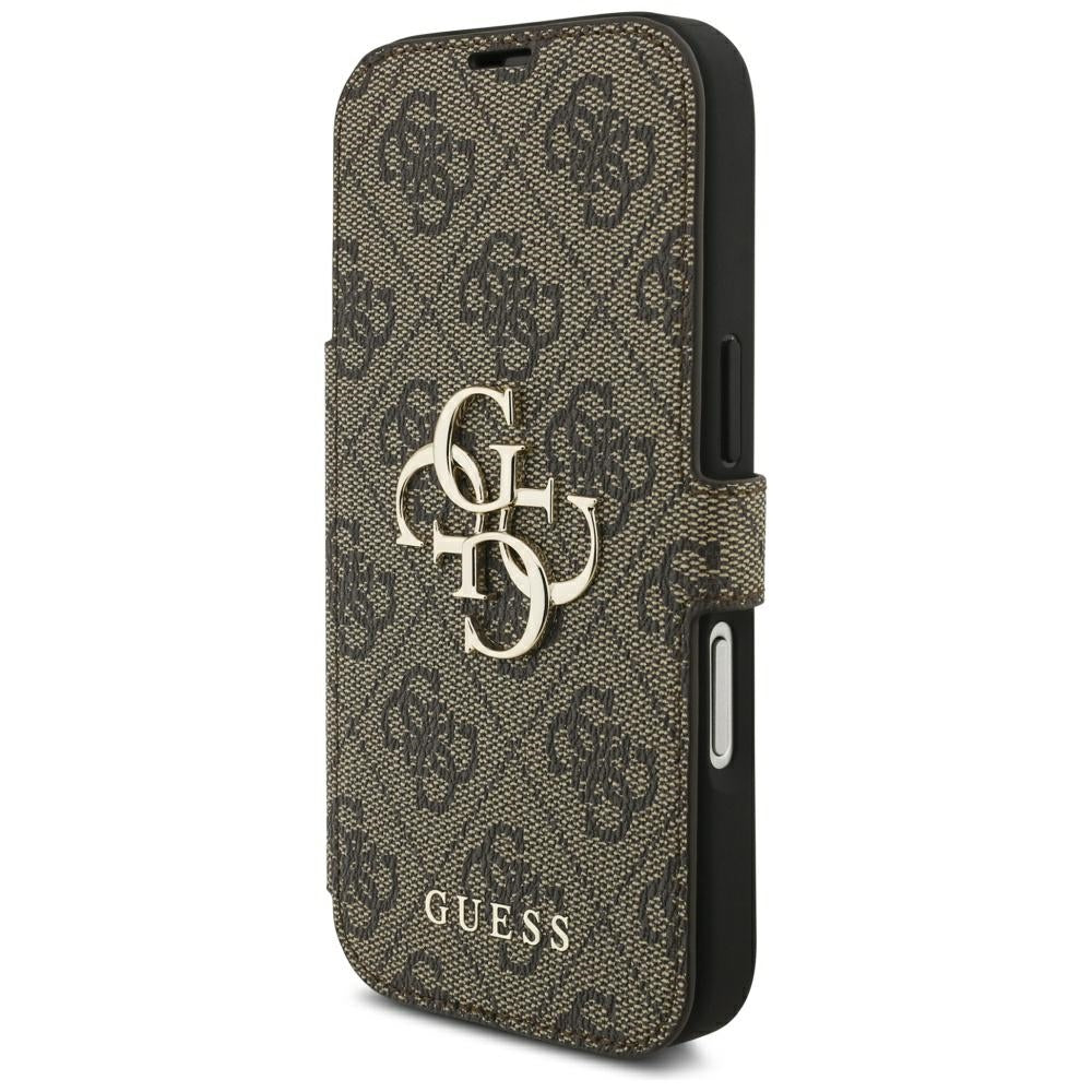 Husa pentru Apple iPhone 18 Pro / 17 Pro, Guess, 4G Metal Logo, Maro
