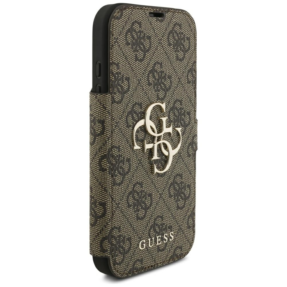 Husa pentru Apple iPhone 18 Pro / 17 Pro, Guess, 4G Metal Logo, Maro