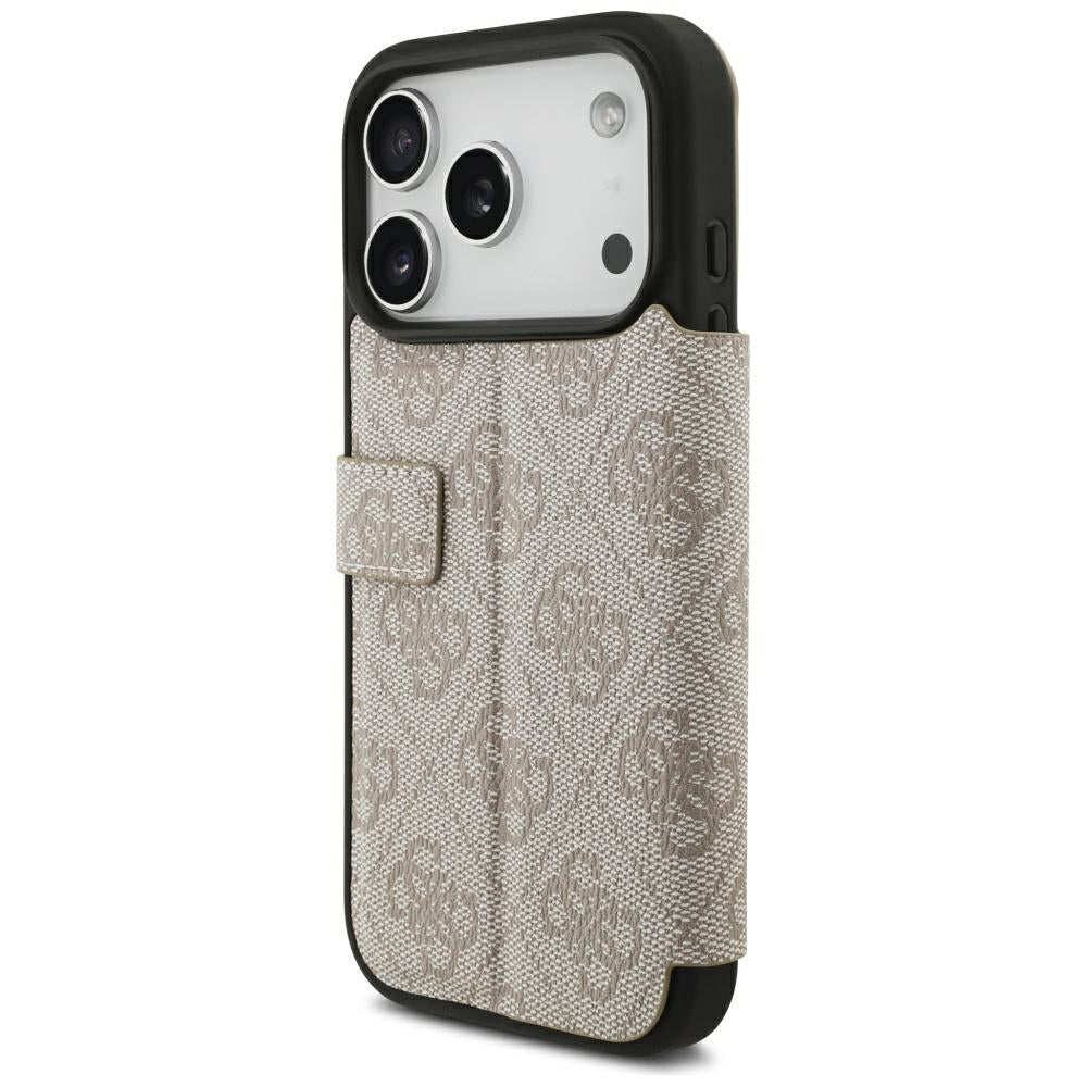 Husa pentru Apple iPhone 18 Pro / 17 Pro, Guess, 4G Metal Logo, Roz