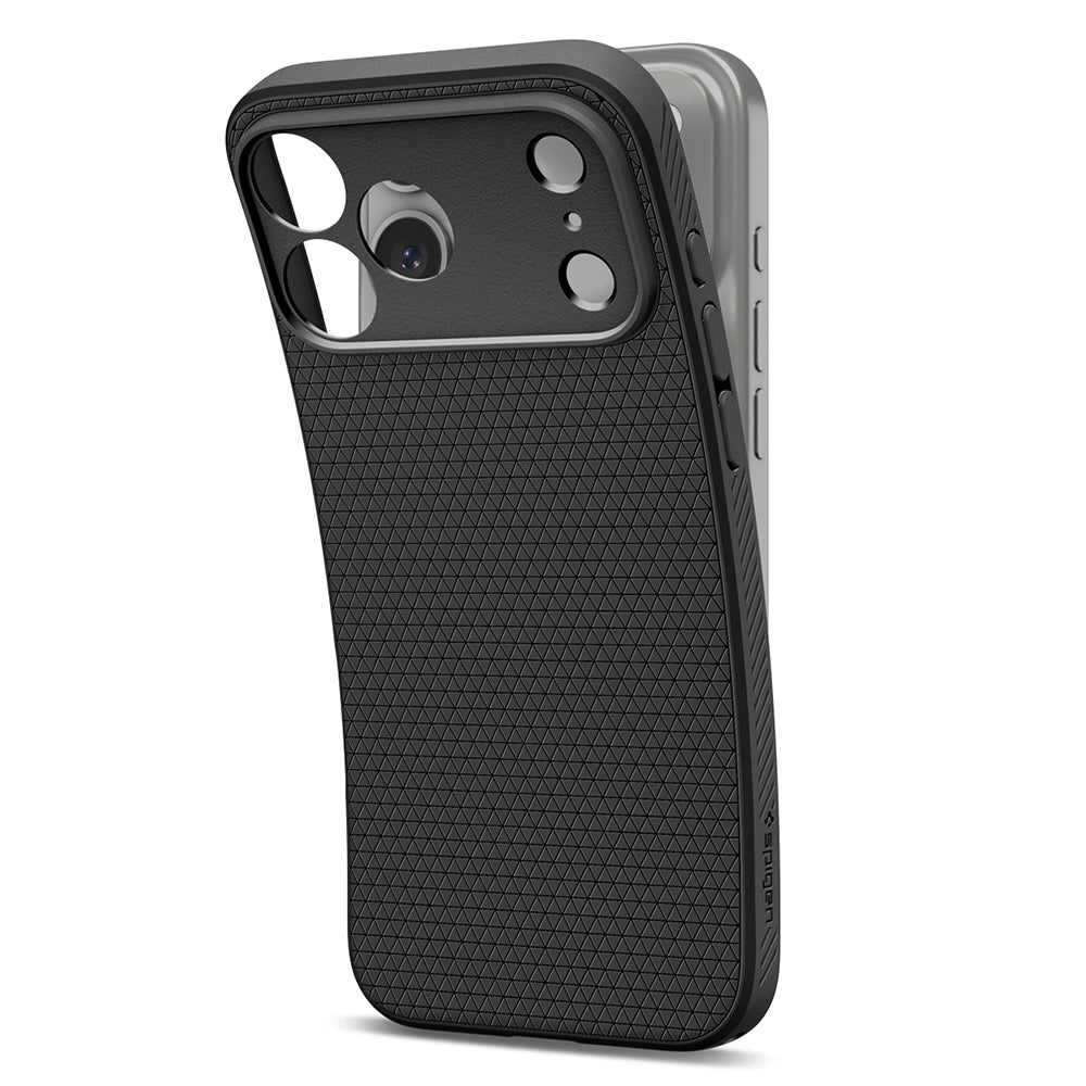 Husa pentru Apple iPhone 18 Pro / 17 Pro, Spigen, Liquid Air, Neagra Mata ACS12149