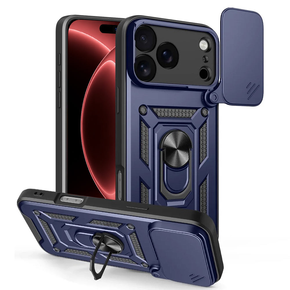 Husa pentru Apple iPhone 18 Pro / 17 Pro, Techsuit, CamShield, Albastra
