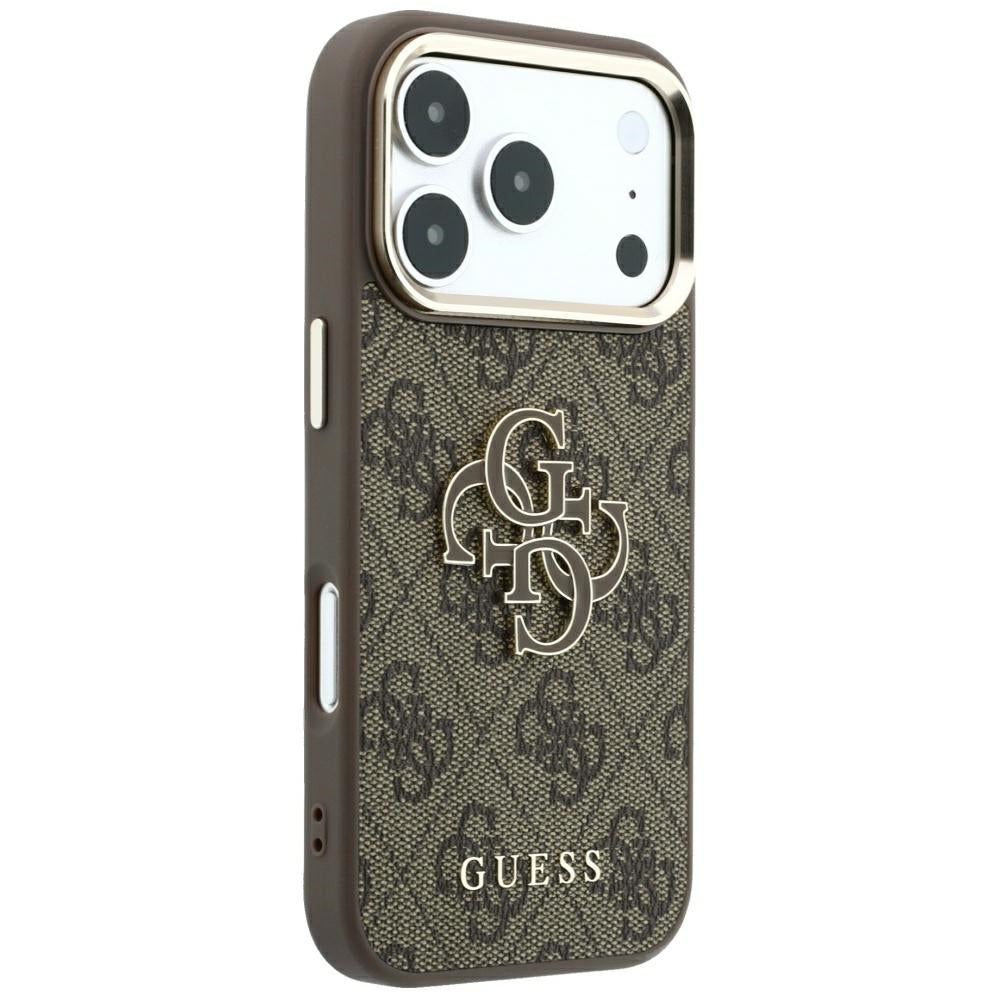 Husa pentru Apple iPhone 18 Pro Max / 17 Pro Max, Guess, 4G Big Resin Logo, Maro
