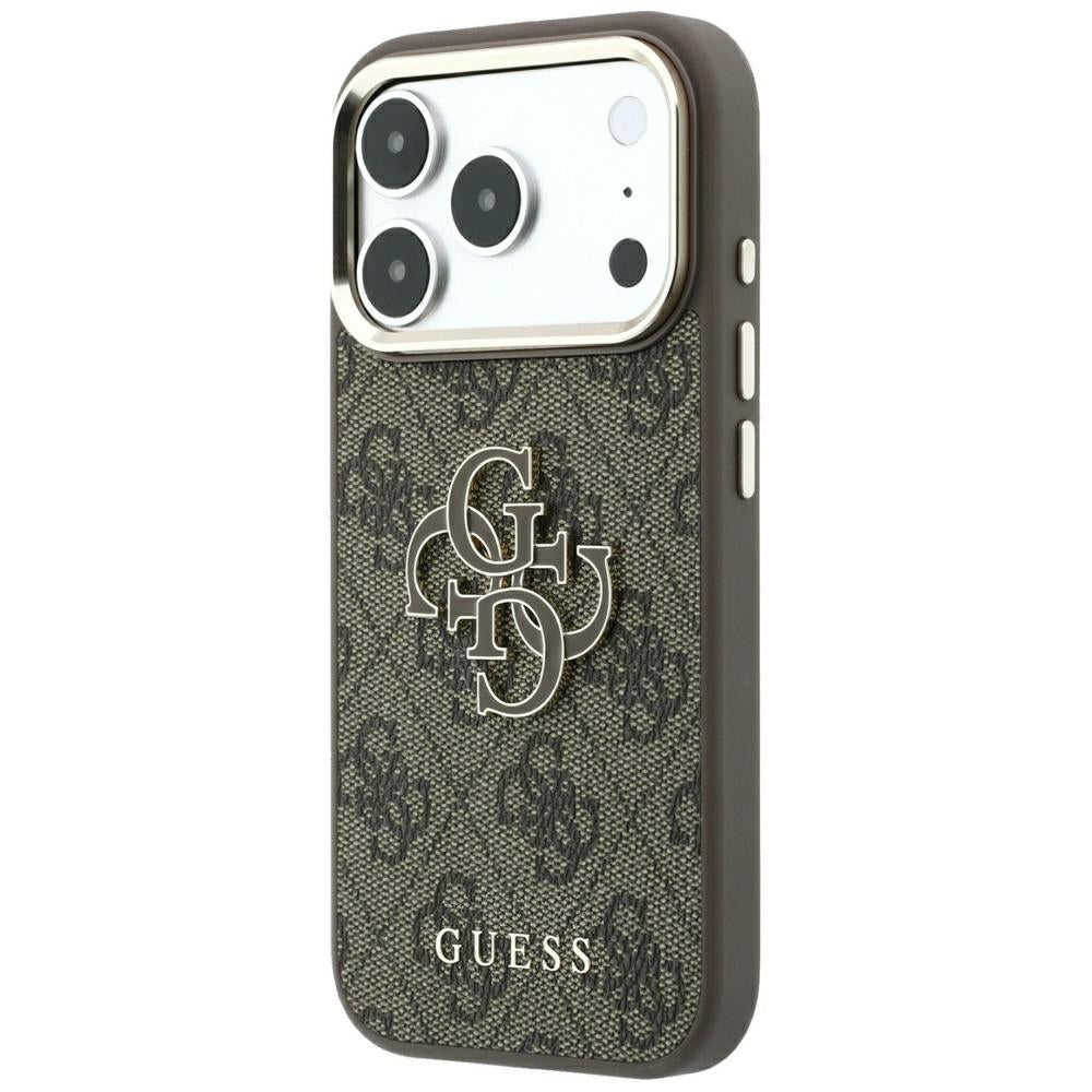 Husa pentru Apple iPhone 18 Pro Max / 17 Pro Max, Guess, 4G Big Resin Logo, Maro