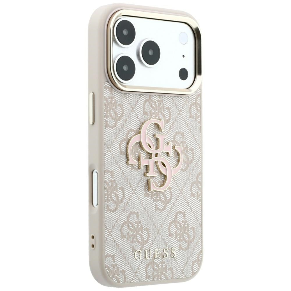 Husa pentru Apple iPhone 18 Pro Max / 17 Pro Max, Guess, 4G Big Resin Logo, Roz