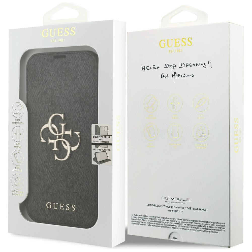 Husa pentru Apple iPhone 18 Pro Max / 17 Pro Max, Guess, 4G Metal Logo, Neagra