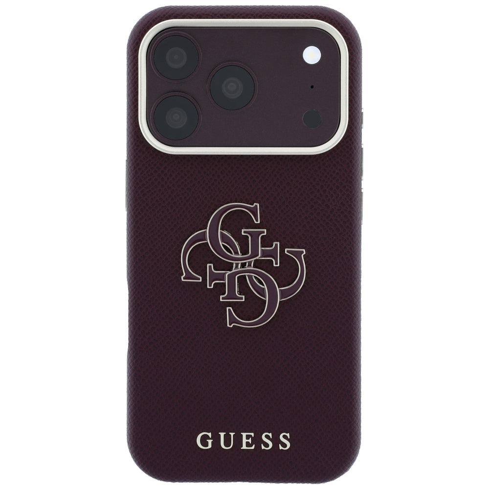 Husa pentru Apple iPhone 18 Pro Max / 17 Pro Max, Guess, Grained Big Resin Logo, Visinie