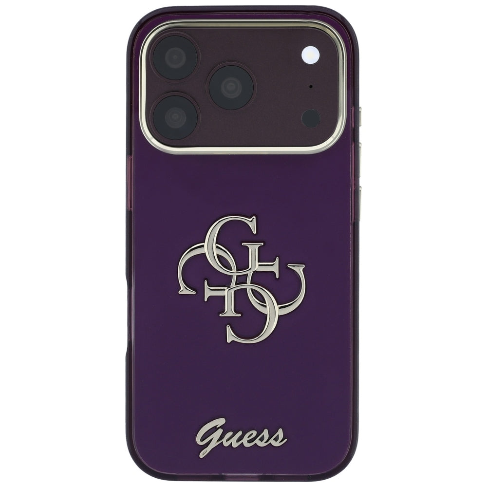 Husa pentru Apple iPhone 18 Pro Max / 17 Pro Max, Guess, IML 4G Metal Script, Visinie