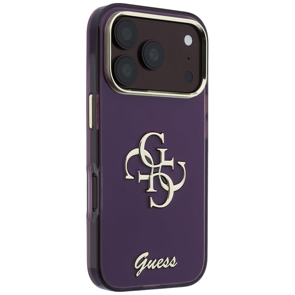 Husa pentru Apple iPhone 18 Pro Max / 17 Pro Max, Guess, IML 4G Metal Script, Visinie