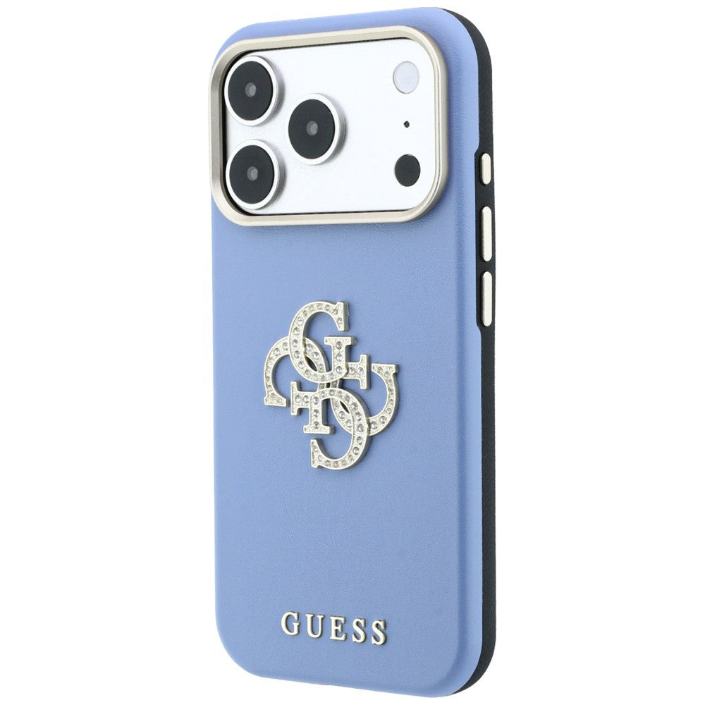 Husa pentru Apple iPhone 18 Pro Max / 17 Pro Max, Guess, Smooth Big Strass Logo, Bleu