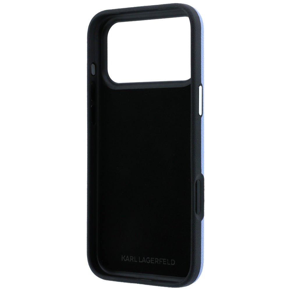 Husa pentru Apple iPhone 18 Pro Max / 17 Pro Max, Karl Lagerfeld, Smooth Big Resin Signature Logo, Bleu