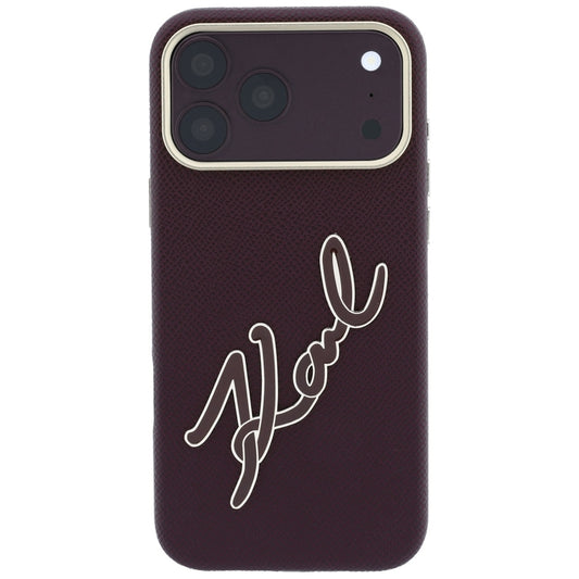 Husa pentru Apple iPhone 18 Pro Max / 17 Pro Max, Karl Lagerfeld, Smooth Big Resin Signature Logo, Visinie