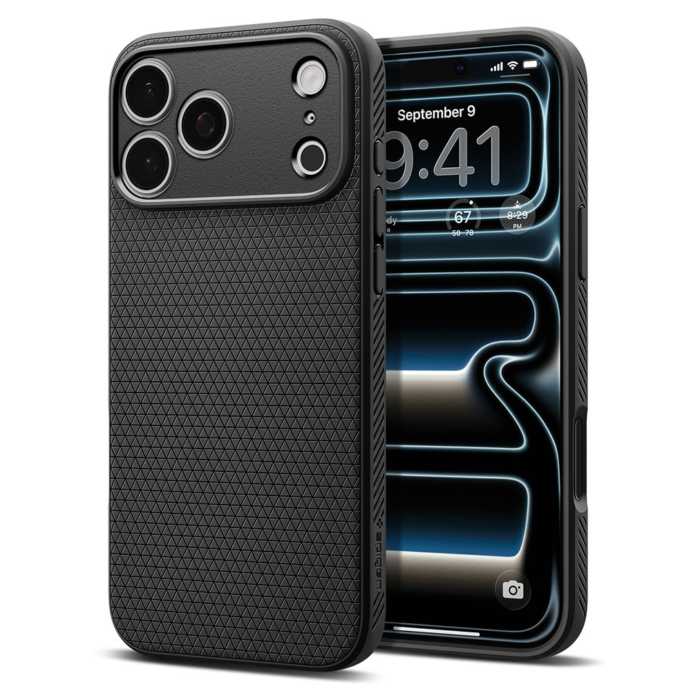 Husa pentru Apple iPhone 18 Pro Max / 17 Pro Max, Spigen, Liquid Air, Neagra Mata ACS12111