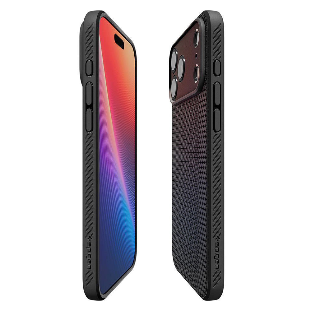 Husa pentru Apple iPhone 18 Pro Max / 17 Pro Max, Spigen, Liquid Air, Neagra Mata ACS12111