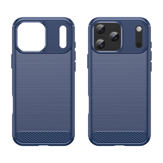 Husa pentru Apple iPhone 18 Pro Max / 17 Pro Max, Techsuit, Carbon, Albastra