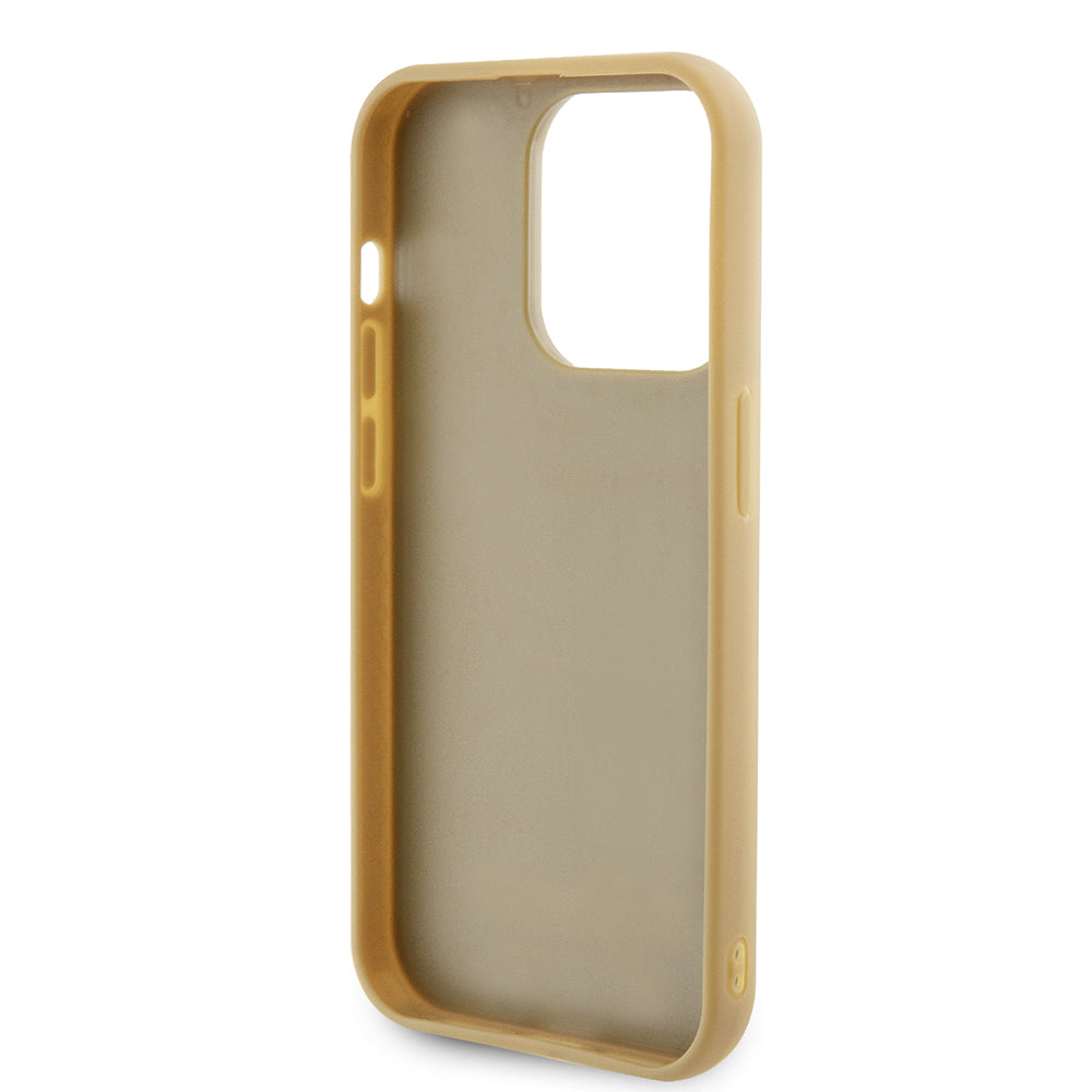 Husa pentru Apple iPhone 15 Pro, Guess, PU Square Mirror Script Logo, Aurie GUHCP15LPMSDGSD