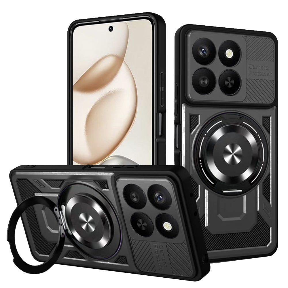 Husa pentru Honor 400 Smart 4G / X7d 4G / 400 Smart 5G, Techsuit, RuggedCam, Neagra