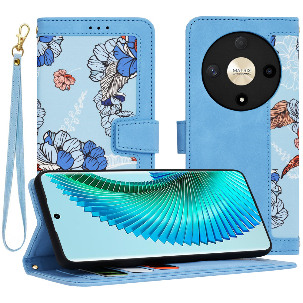 Husa pentru Honor Magic6 Lite, Techsuit, FlipCraft, Bleu