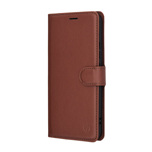 Husa pentru Honor Magic8 Lite, Techsuit, Leather Folio, Maro