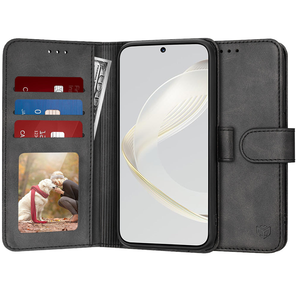 Husa pentru Huawei nova 12s / nova 11, Techsuit, Diary Book, Neagra