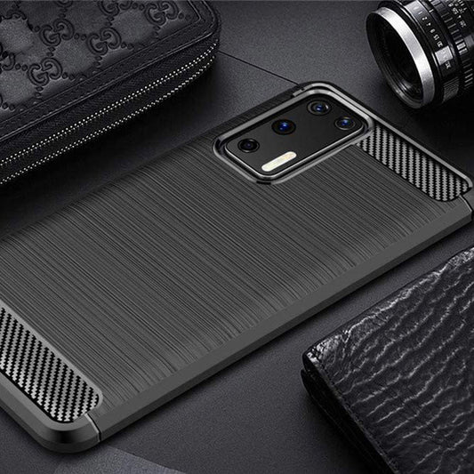 Husa pentru Huawei P40 Pro, Techsuit, Carbon, Neagra