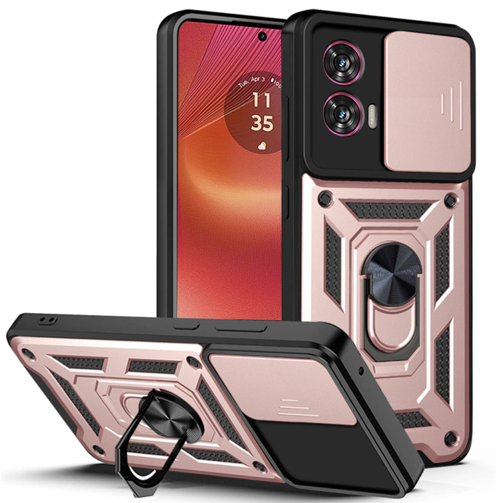 Husa pentru Motorola Edge 50 Fusion, Techsuit, CamShield, Roz
