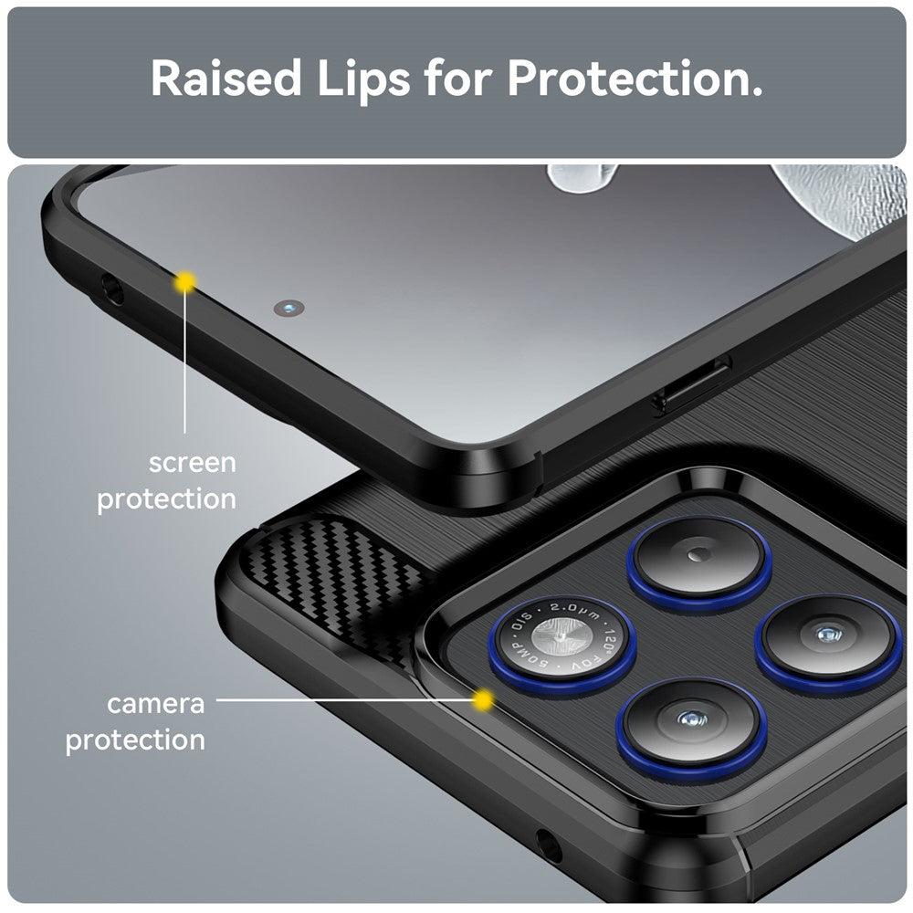 Husa pentru Motorola Edge 70, Techsuit, Carbon, Neagra