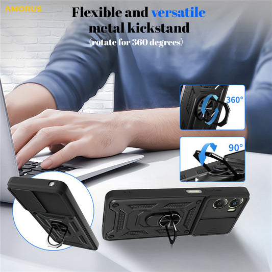 Husa pentru Motorola Moto G06, Techsuit, CamShield, Albastra