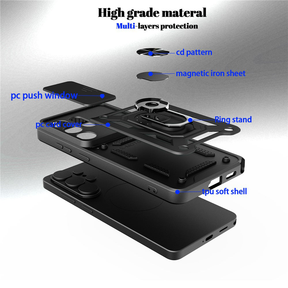 Husa pentru Motorola Moto G67 Power / G57 Power, Techsuit, CamShield, Albastra