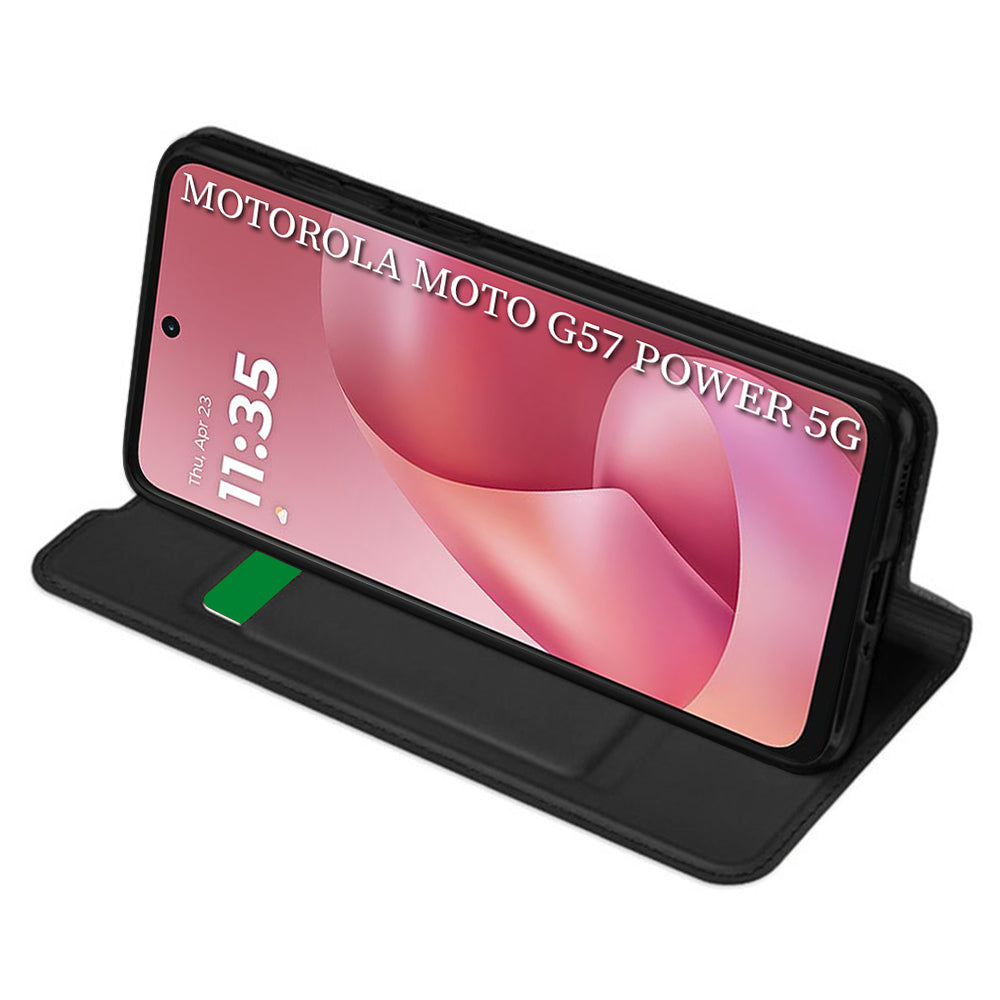 Husa pentru Motorola Moto G67 Power / G57 Power, Techsuit, Magskin Book, Neagra