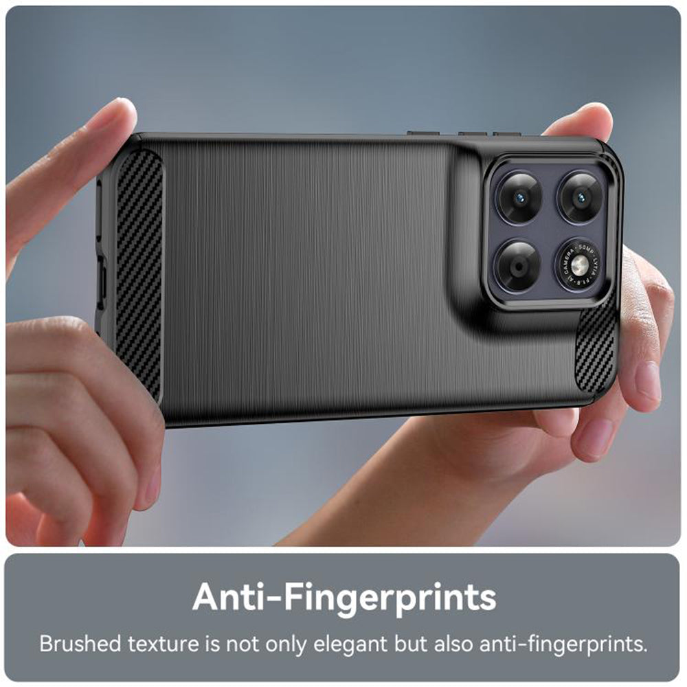 Husa pentru Motorola Moto G77 / G67, Techsuit, Carbon, Neagra