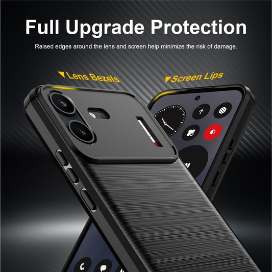 Husa pentru Nothing Phone (4b), Techsuit, Carbon, Neagra