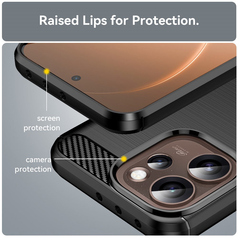 Husa pentru Oppo Reno15 Pro Max, Techsuit, Carbon, Neagra