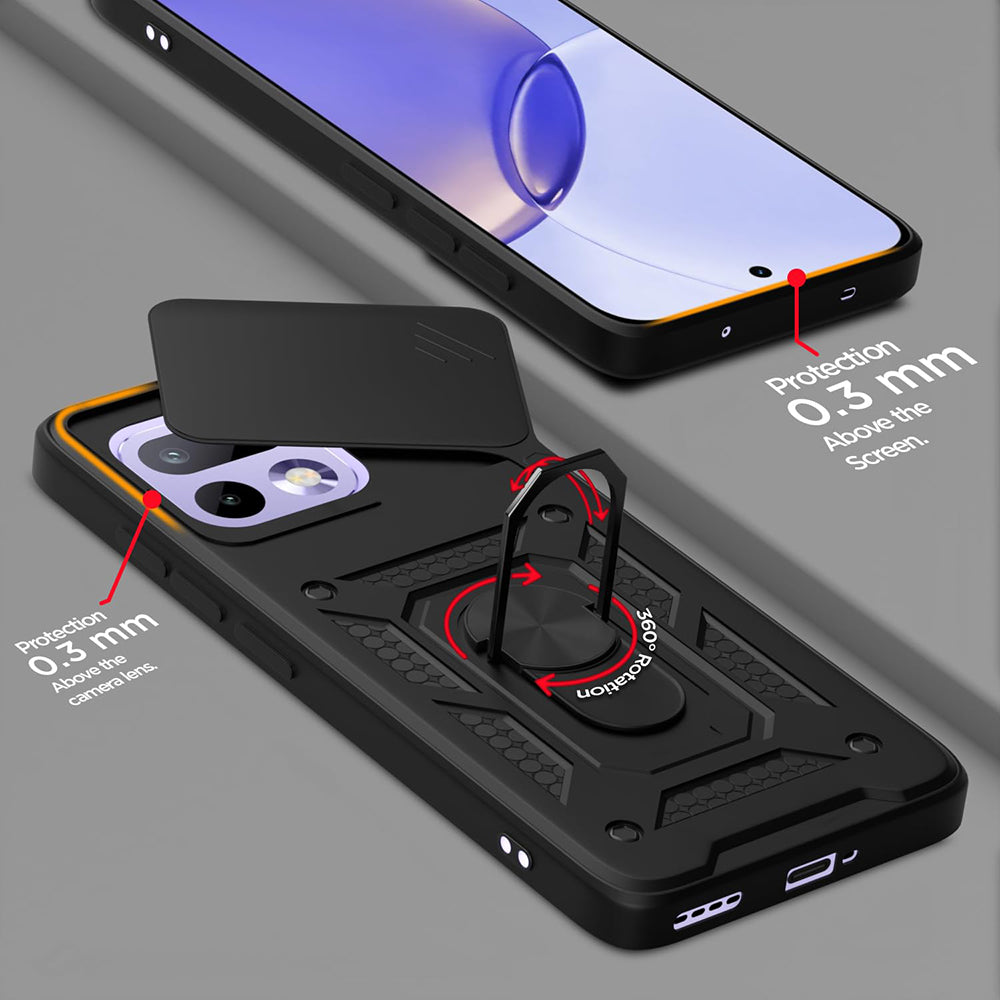 Husa pentru Realme 16 Pro, Techsuit, CamShield, Neagra