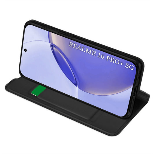 Husa pentru Realme 16 Pro, Techsuit, Magskin Book, Neagra